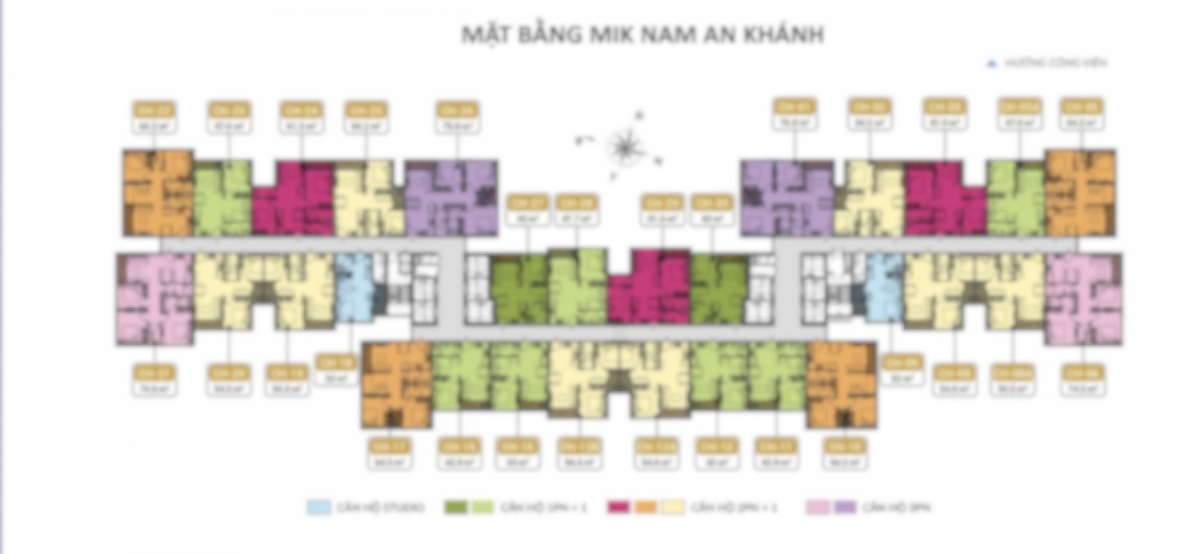 Mặt bằng chung cư Mik Nam An Khánh