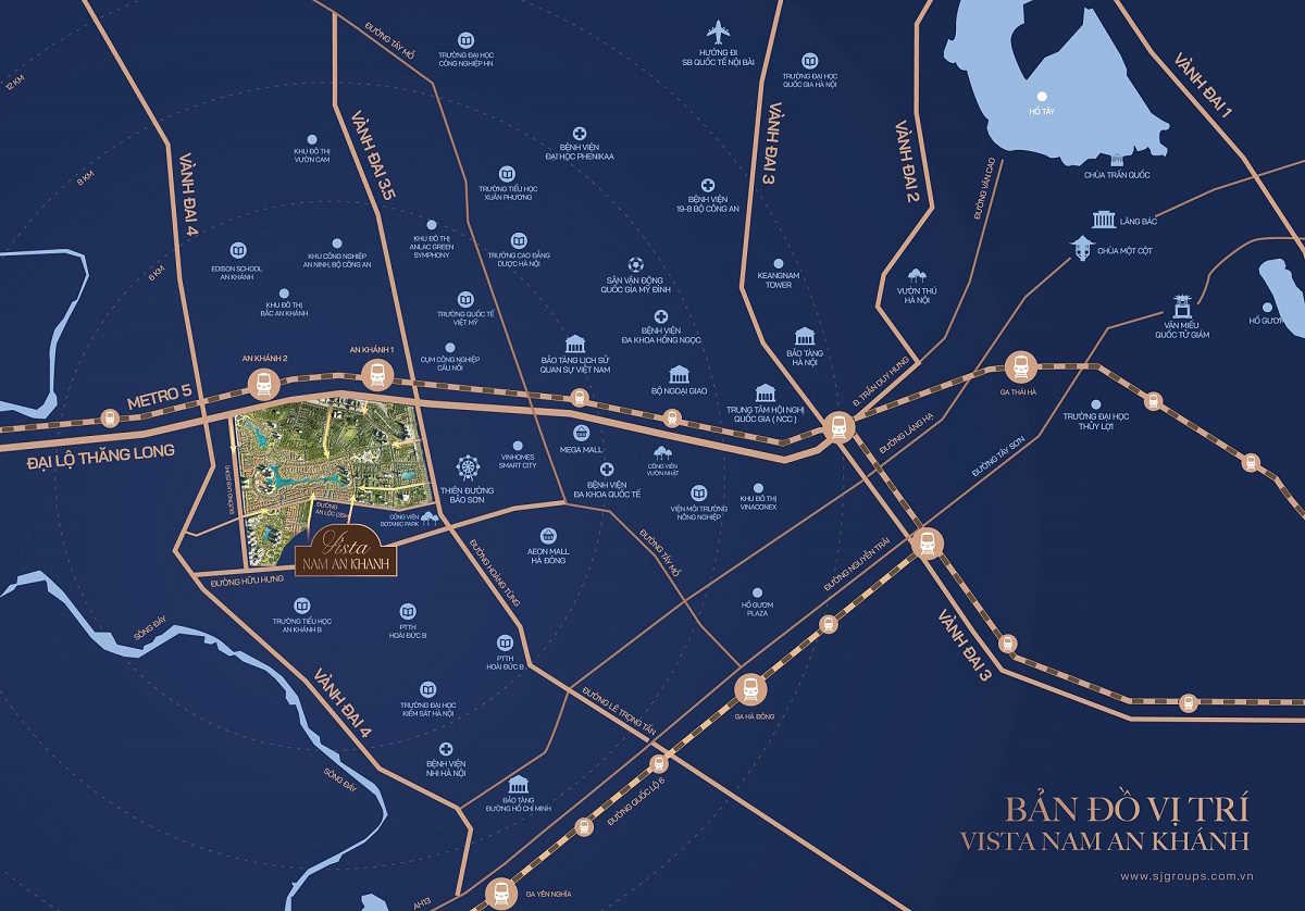 Vị trí MIK Nam An Khánh - các tiện ích và cung đường