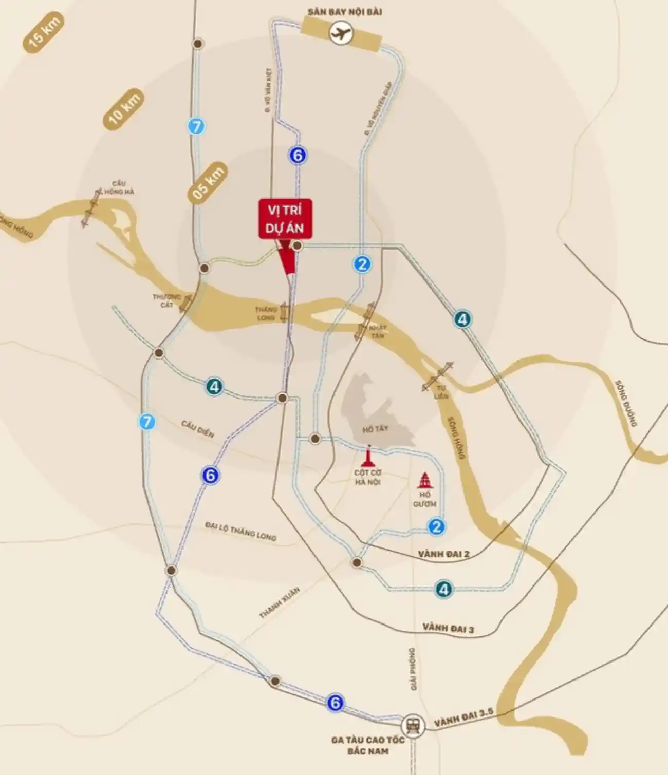Vị trí InterCentral Đông Anh | Kết nối Võ Văn Kiệt, Hoàng Sa, TOD