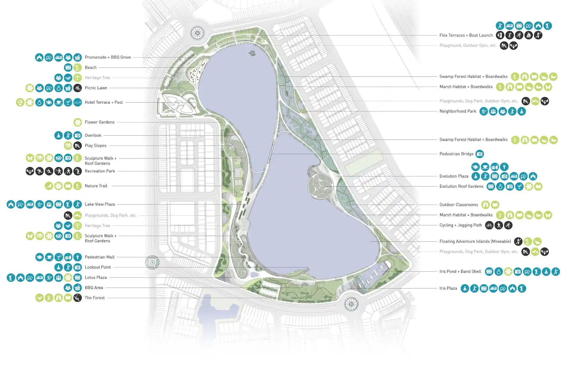 Mặt bằng cảnh quan East Lake City - hình minh họa